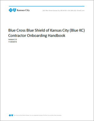 cover of Blue KC Contractor Handbook