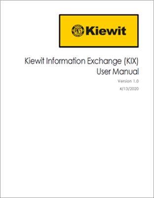 cover of Kiewit Information Exchange User Manual