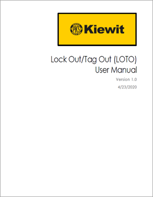 cover of Kiewit Lock Out/Tag Out User Manual