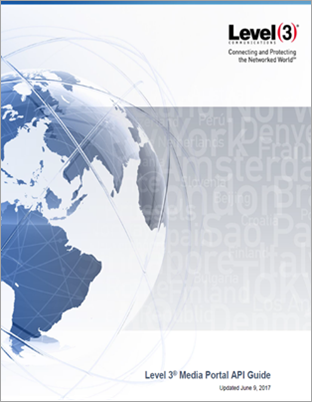 cover of Level 3 Media Portal API Guide